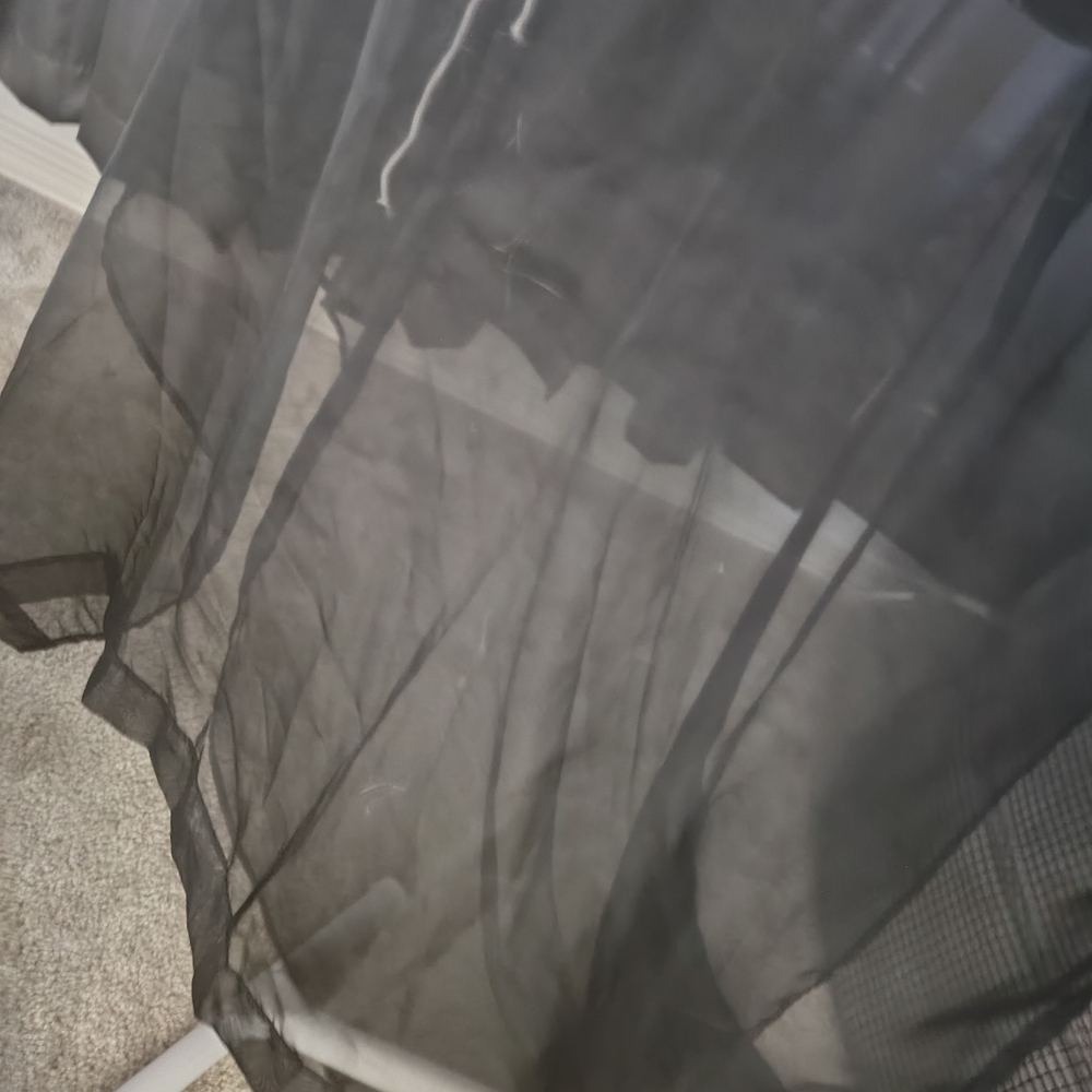 Black Sheer Curtain Panels 2